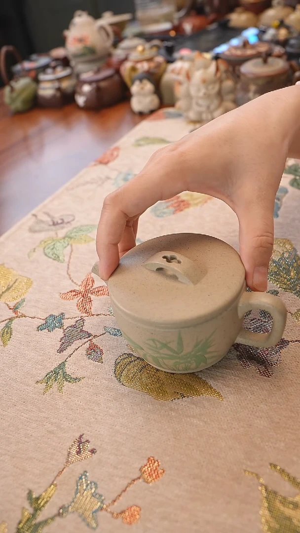 茶壶紫砂本绿竹子汉瓦