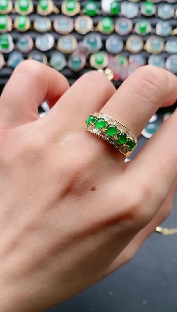 【闪购商品】翡翠戒指银S925镶嵌1111