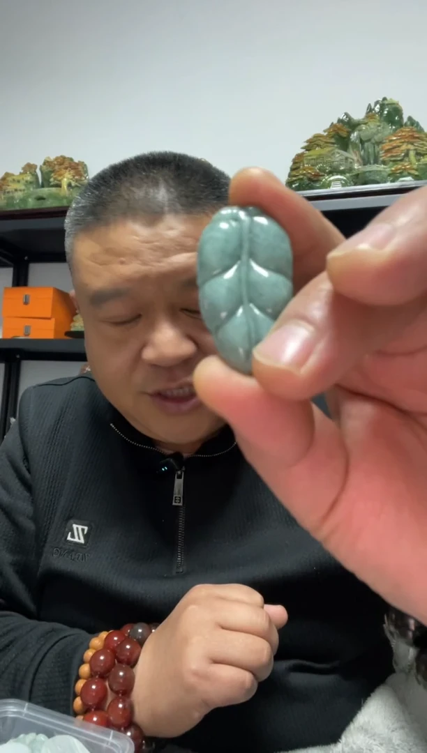 吊坠(赠链)未镶嵌翡翠树叶吊坠