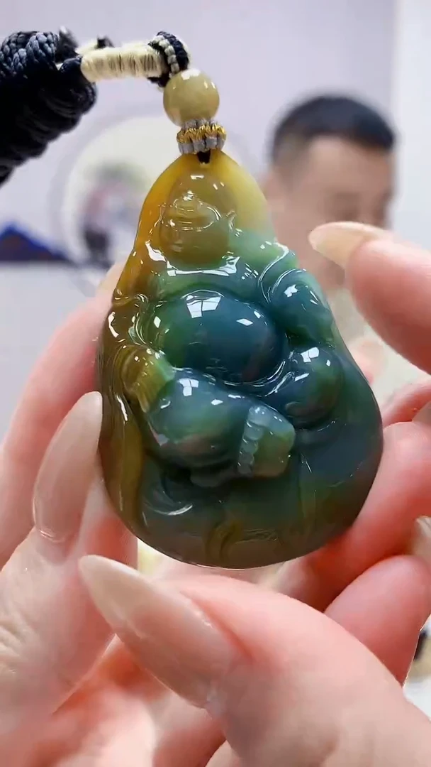 未镶嵌定制翡翠4898MM-毛货挂件109