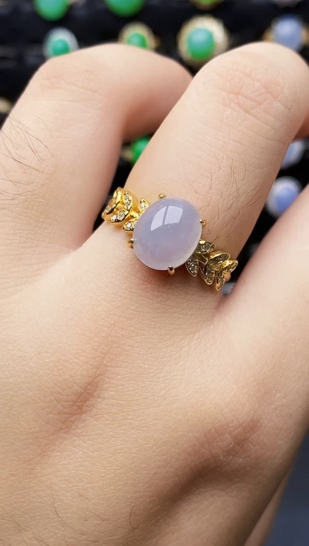 银S925镶嵌戒指翡翠7032