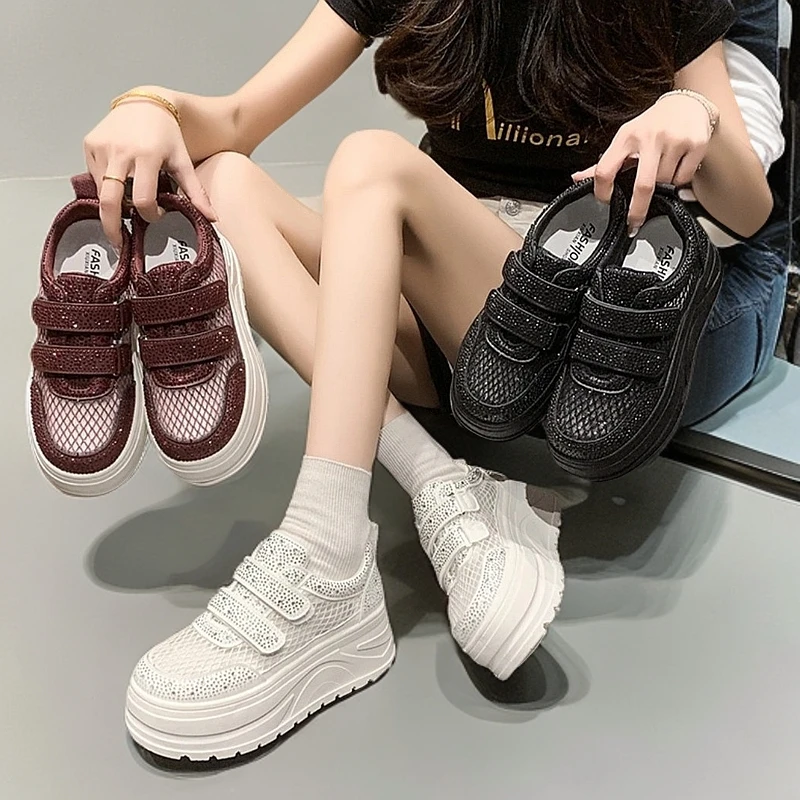 福利福利福利女鞋透气小白鞋-111时尚百搭夏季软底厚底网面