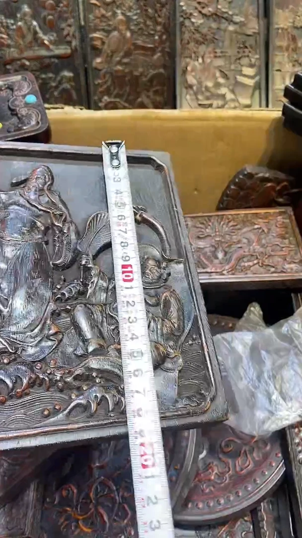 木紫檀雕刻一物一拍