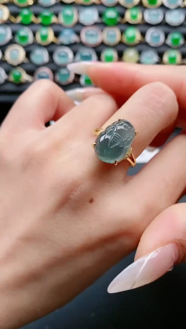 【闪购商品】翡翠戒指银S925镶嵌1111111