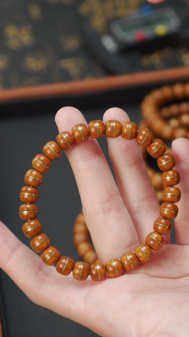 紫金鼠手串实心一线天8+