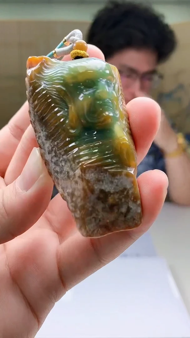 【闪购商品】定制翡翠未镶嵌4688bb-毛货挂件26