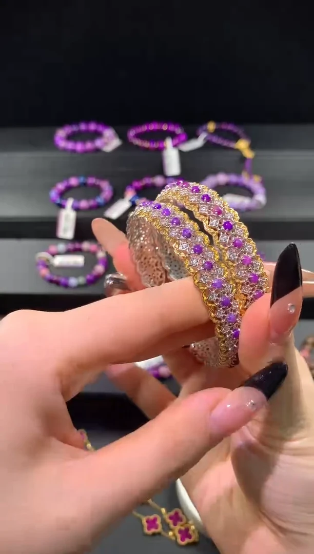 苏纪石（舒俱来）银S925镶嵌.手镯多样性发一