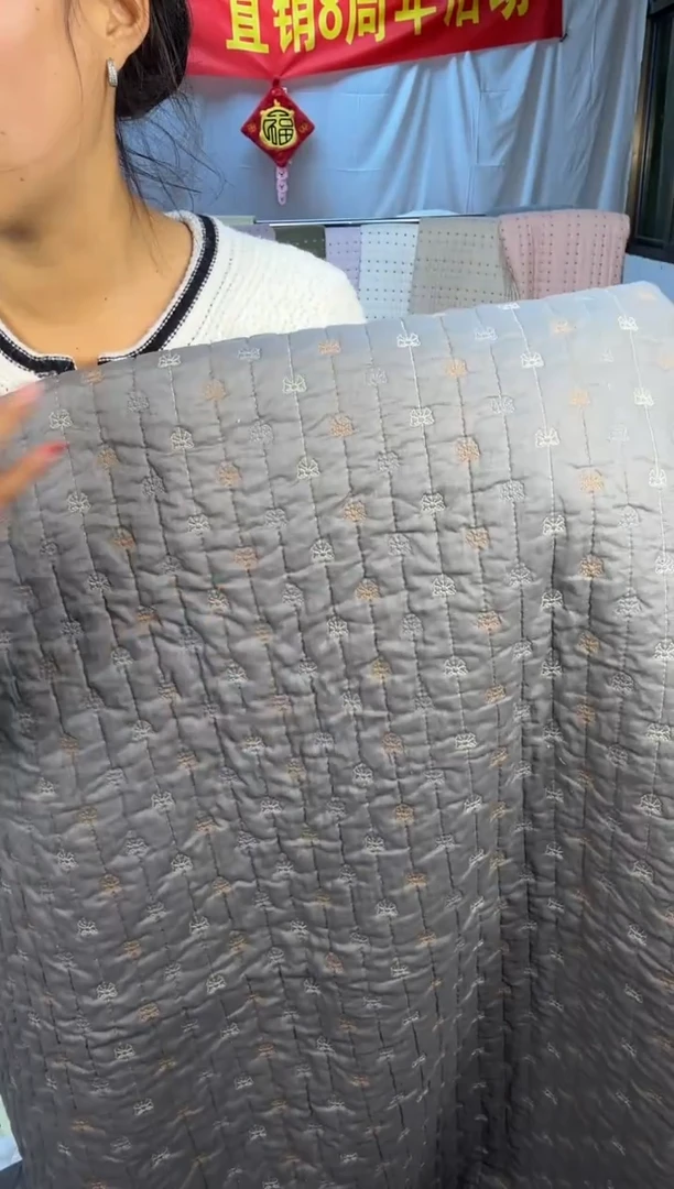 棉纯棉灰色蝴蝶秀230*250床盖