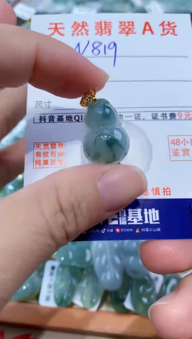 颈饰未镶嵌翡翠天然翡翠A货挂件