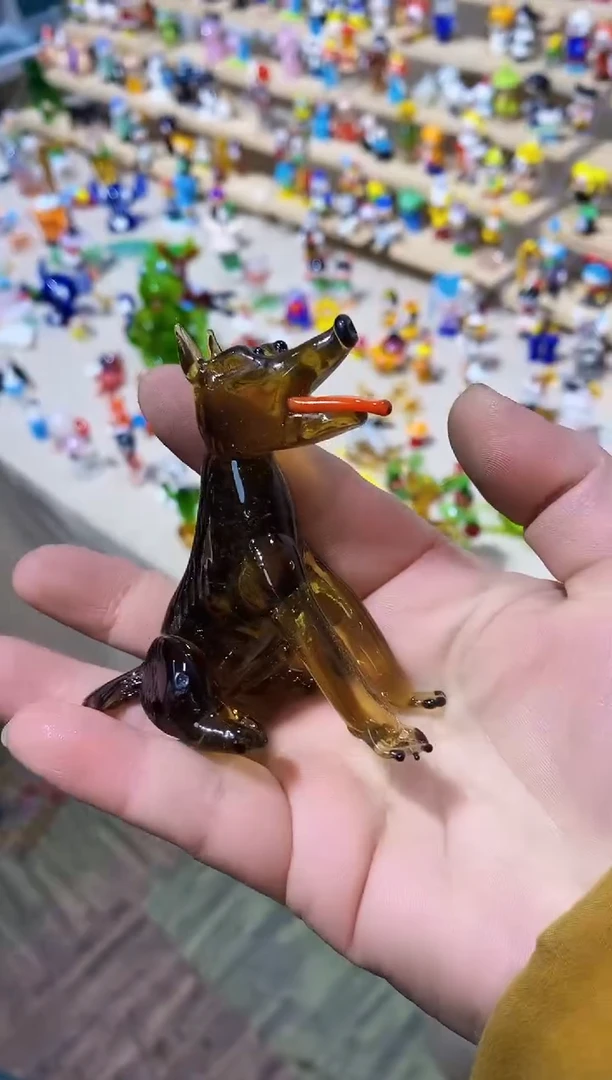 【闪购商品】琉璃手工艺品狼狗