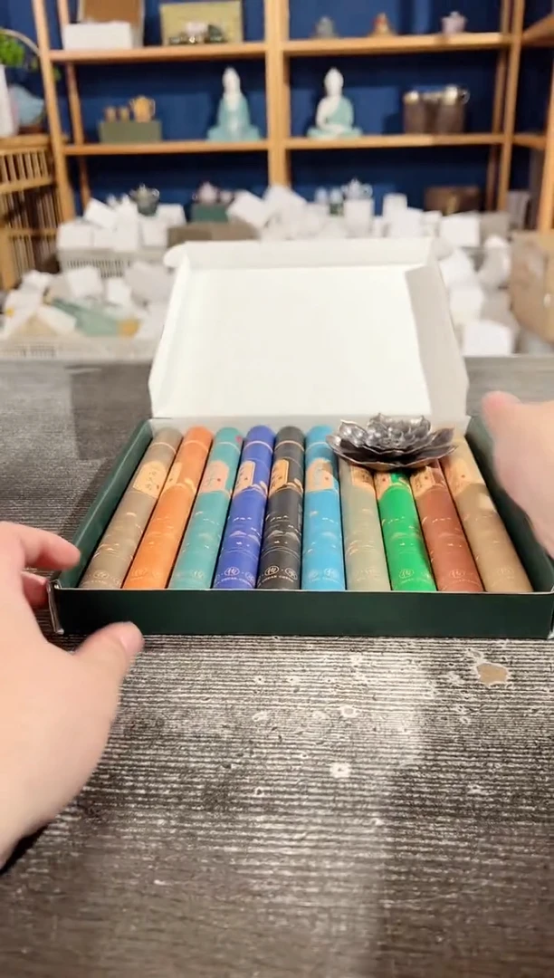 【闪购商品】其他天然10管线香礼盒装+莲花香炉