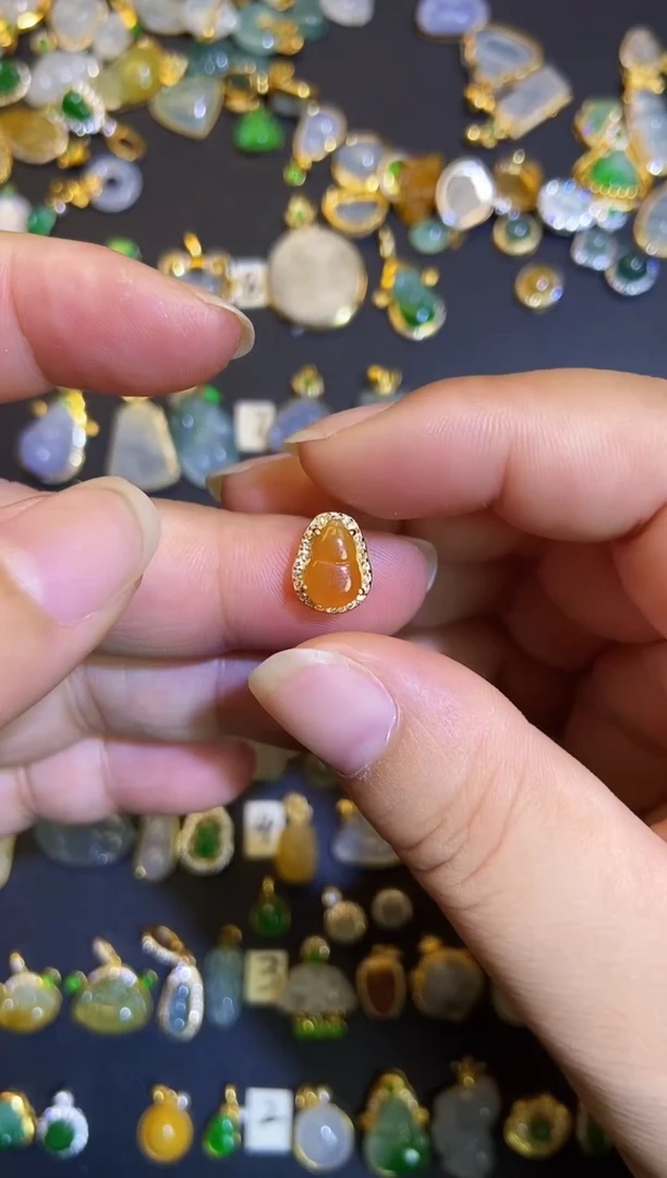 吊坠(不含链)银S925镶嵌翡翠1