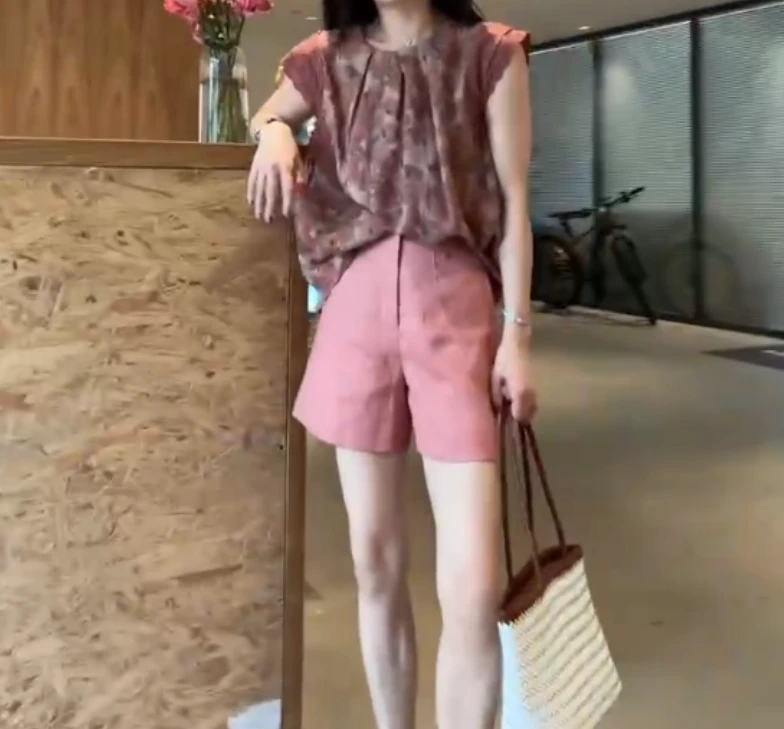 2025夏季新款网红同款洋气减龄气时尚上衣裤子女休闲G-v0