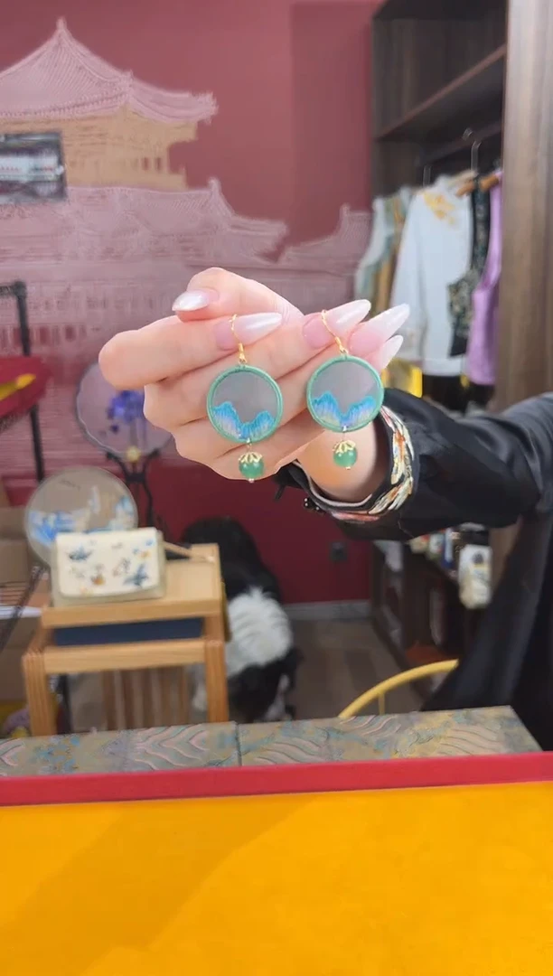 【闪购商品】刺绣苏绣世家非遗手工（耳环）