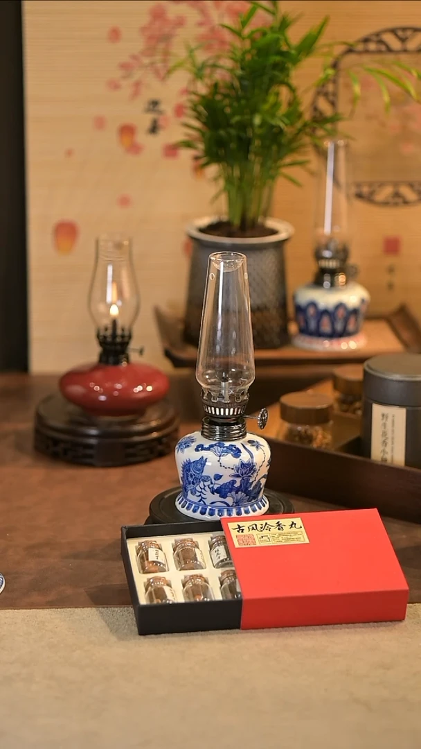 景德镇陶瓷油灯摆件