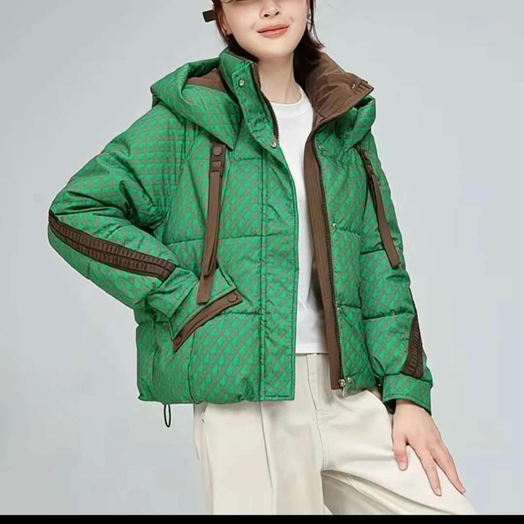 【苏苏精选】8803  时尚撞色加厚保暖短外套