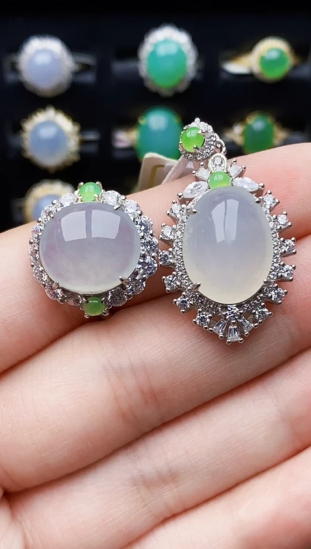 银S925镶嵌戒指翡翠5144