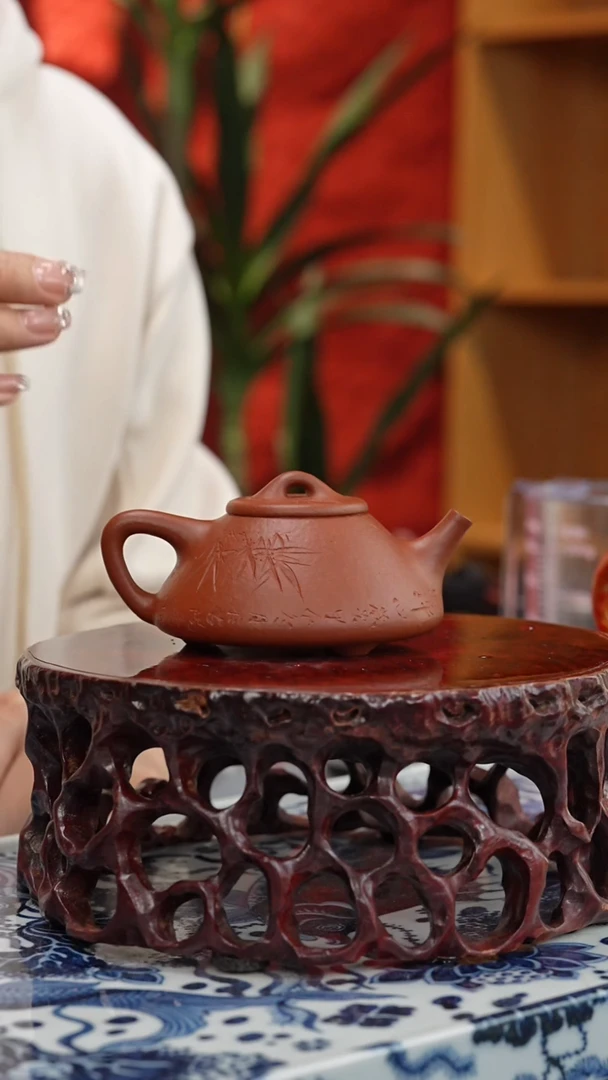 【闪购商品】紫砂茶壶【头哥手工壶】子冶石瓢大红袍刻绘