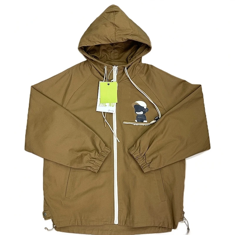 802时尚户外休闲2025春款外套卡通男士连帽拉链上衣潮牌宽松