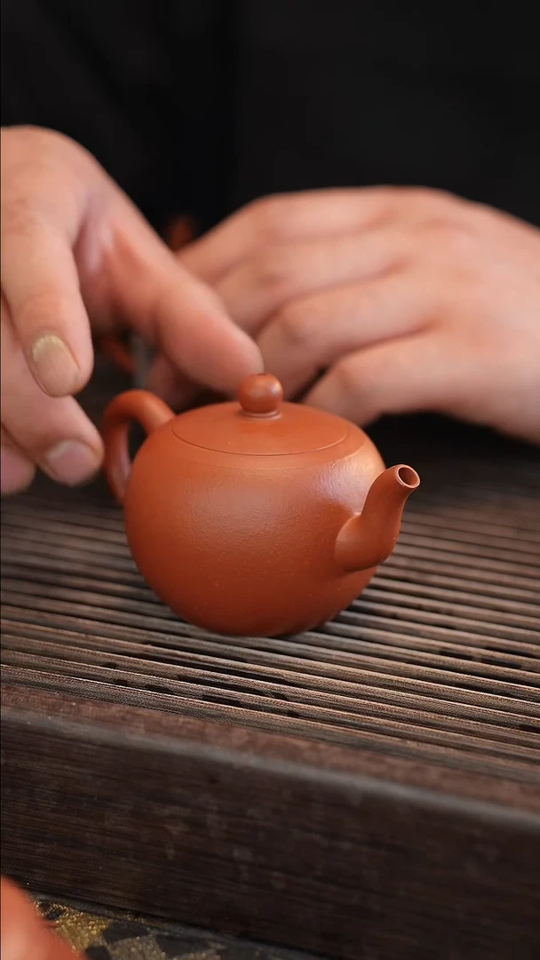 茶壶紫砂?**强全手 大红袍 宽口