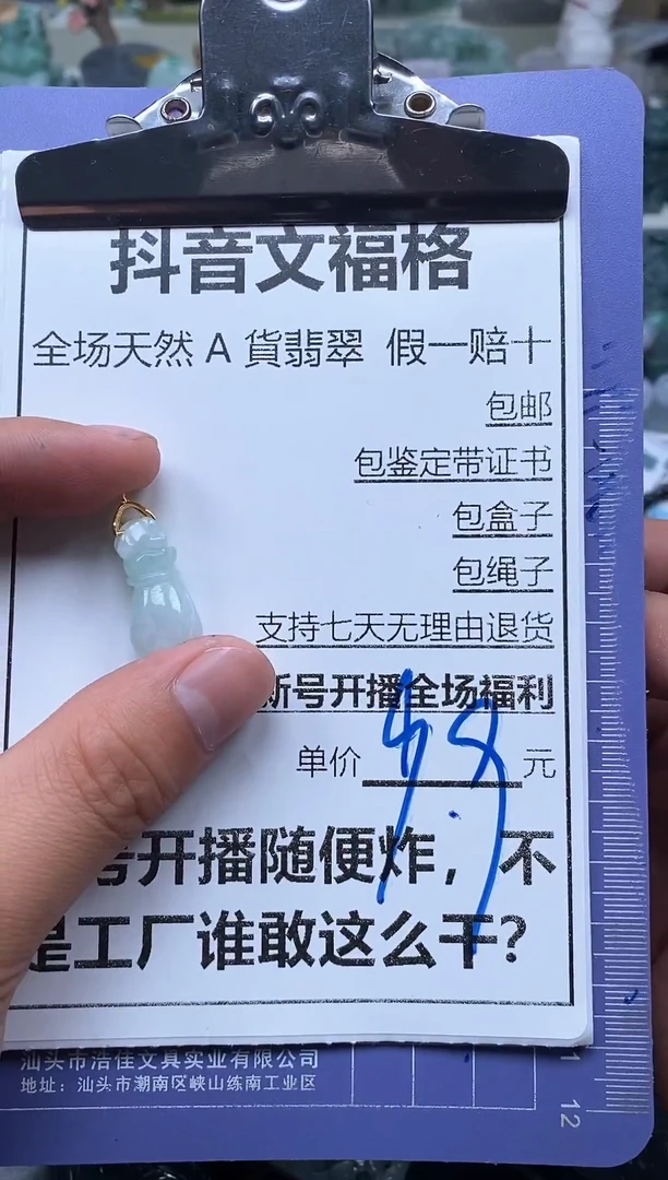 翡翠未镶嵌颈饰天然A货翡翠招财玉一物一拍