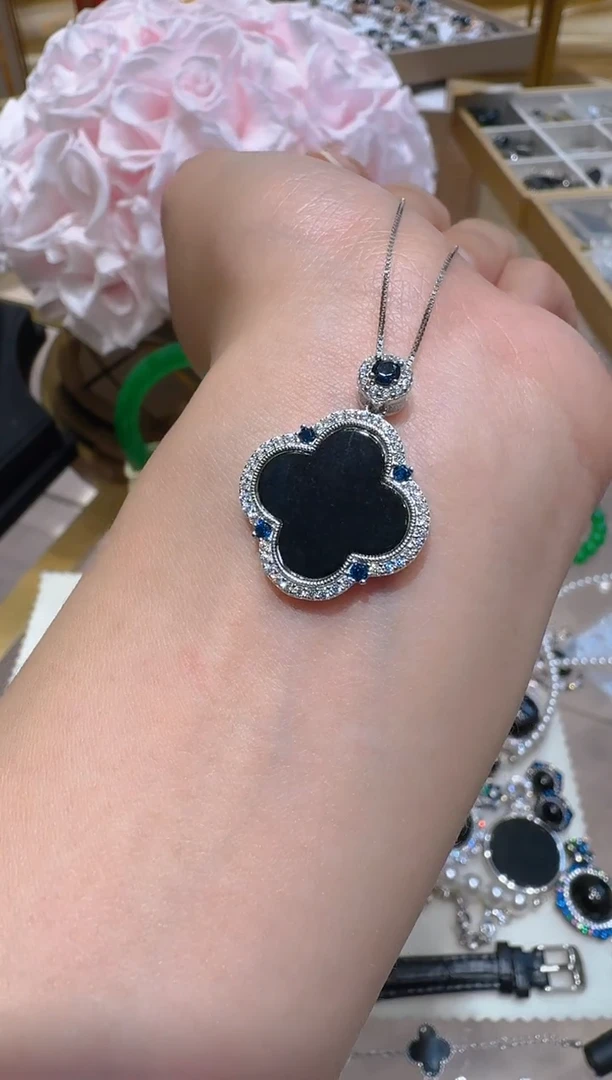 吊坠(不含链)银S925镶嵌翡翠多样性团购发一件