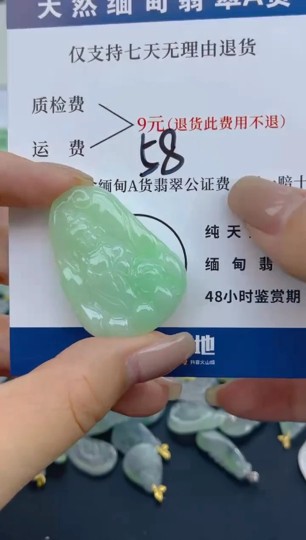 颈饰未镶嵌翡翠天然A货翡翠  58