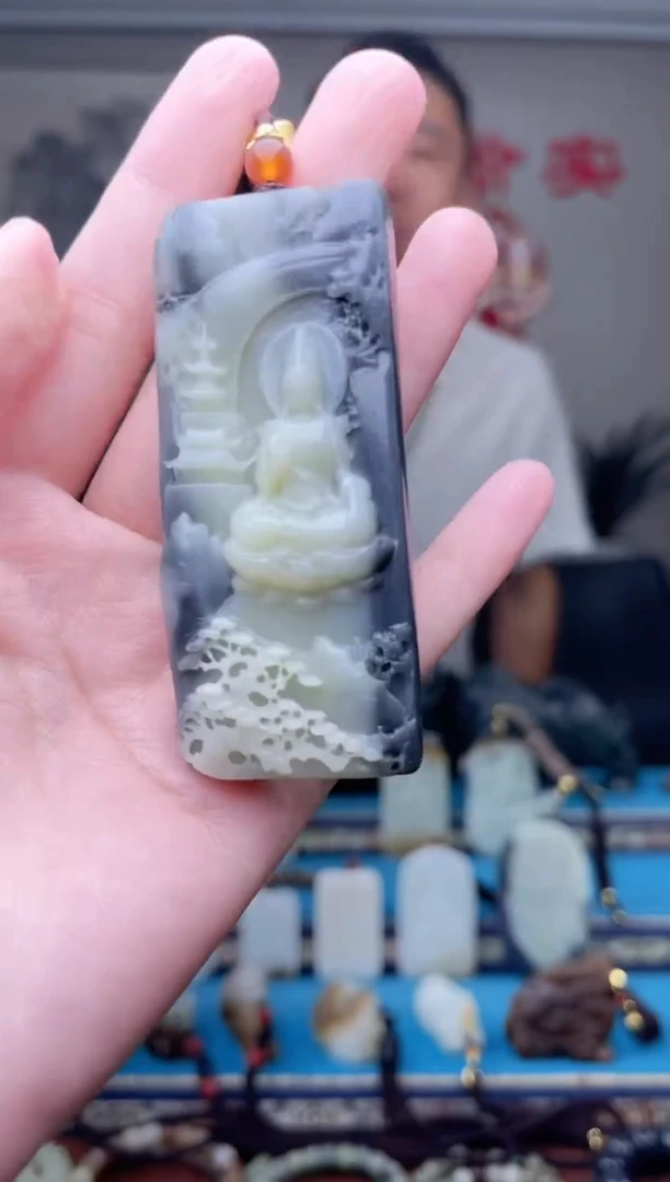 和田玉未镶嵌挂件1