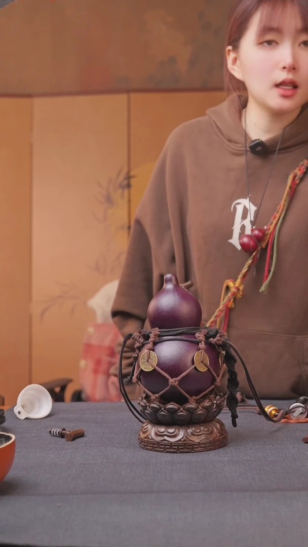 1480号链接精品大漆葫芦现货现发[一物一拍]不包含莲花底座