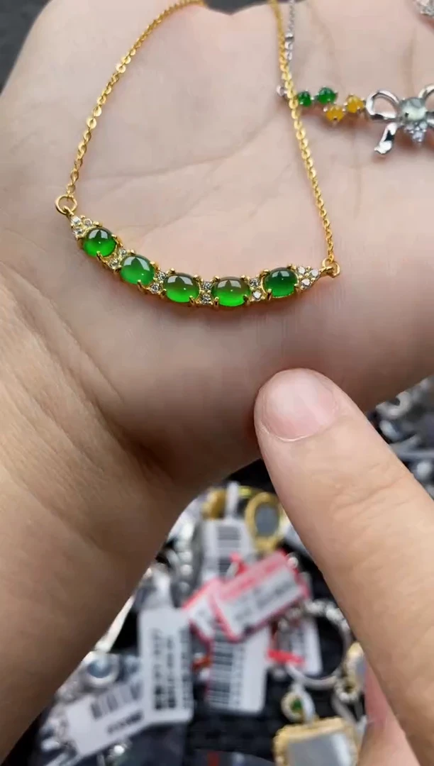 翡翠戒指银S925镶嵌8888---8