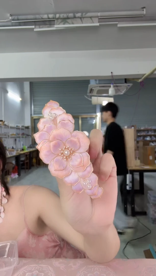 无铜合金228 绒花 夹子