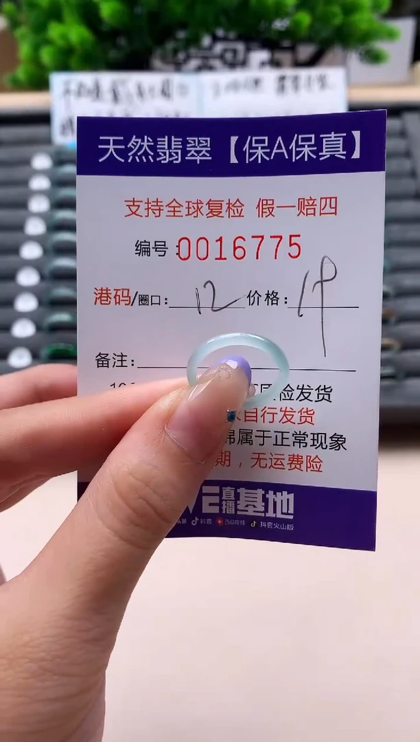 未镶嵌戒指翡翠天然  16775