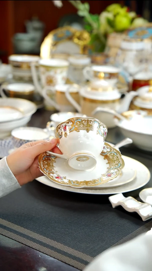 瓷片咖啡杯碟   1套