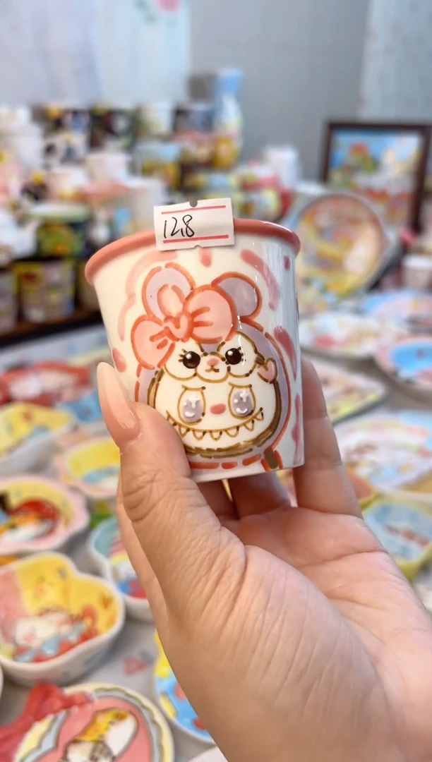 摆件陶景德镇陶瓷手绘微瑕