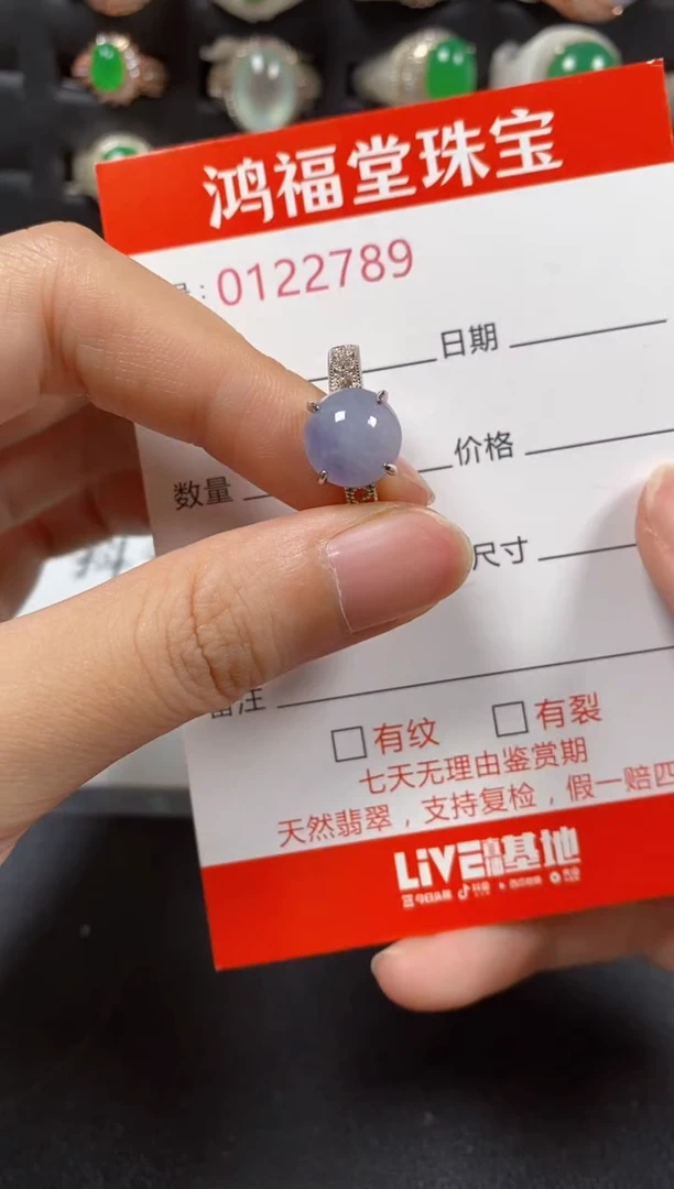 银S925镶嵌戒指翡翠2789