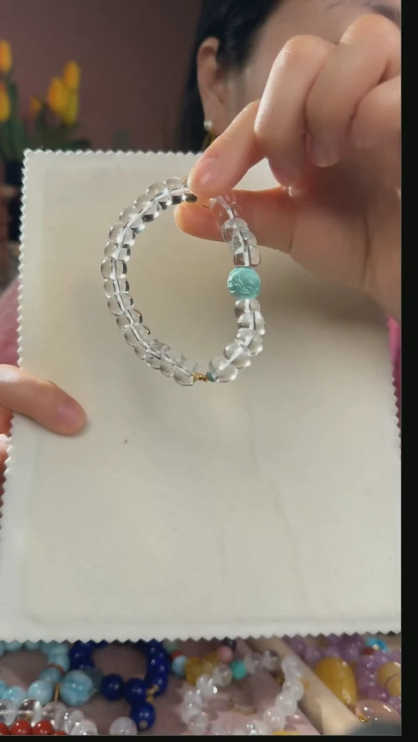 【闪购商品】水晶手串未镶嵌天然双A级白水晶手串