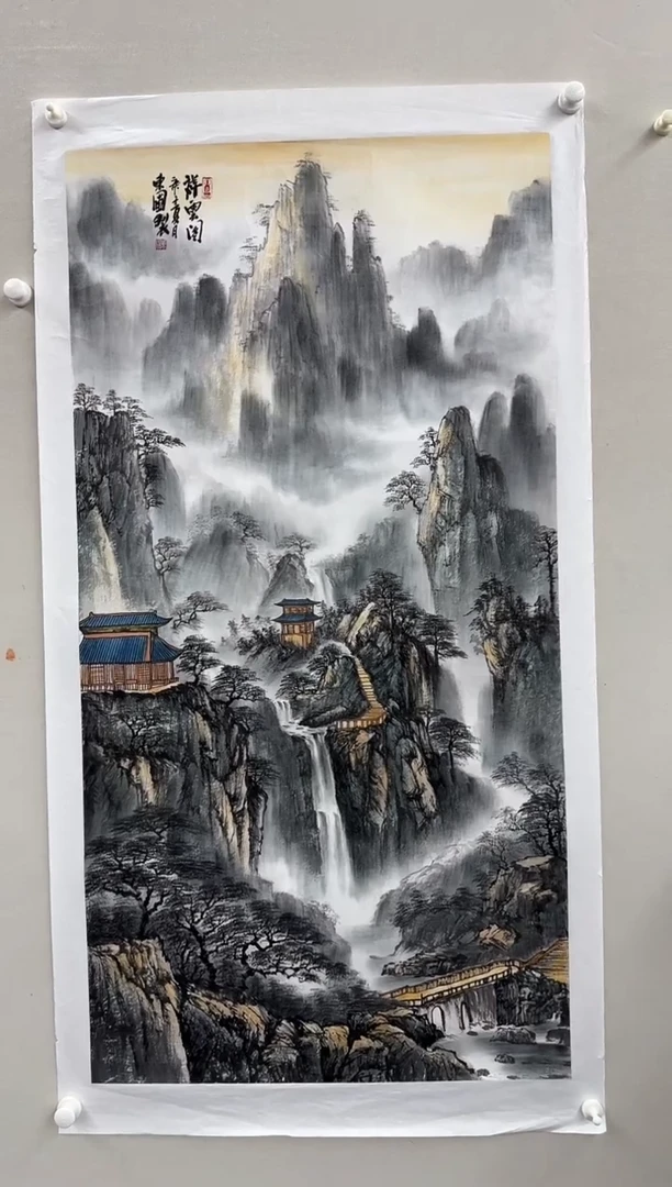 国画王东圃-国画山水8平尺