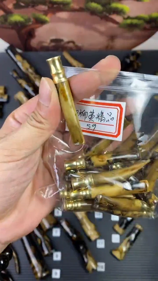 安南黄檀（紫檀柳）烟嘴 深海柳 有机宝石，血柳56
