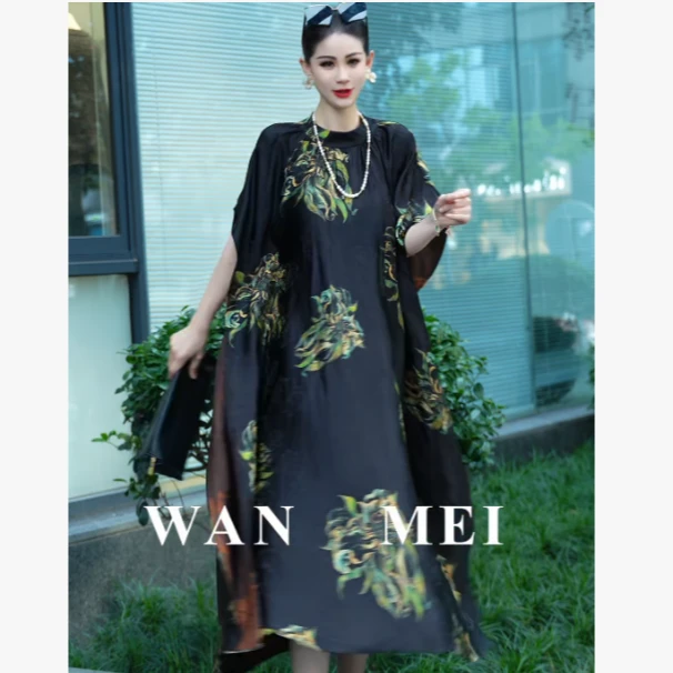 【永夜】长裙设计师款精品时尚扎染宽松舒适YH2514女款120cm 390g