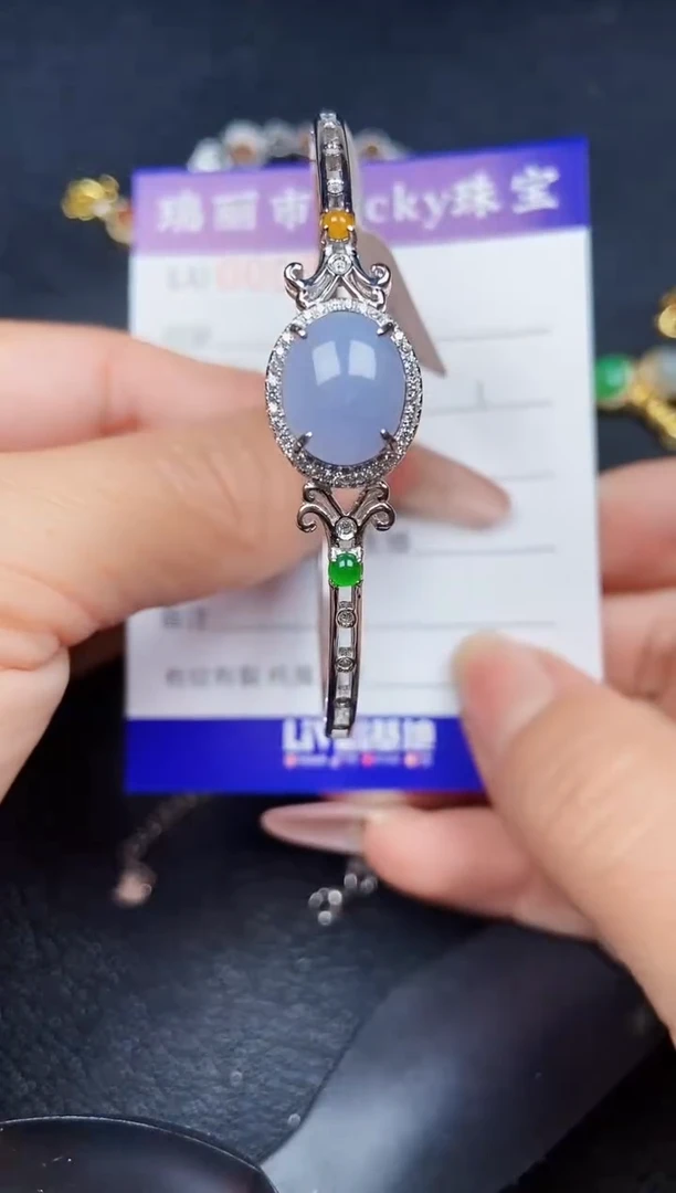 翡翠银S925镶嵌颈饰9531
