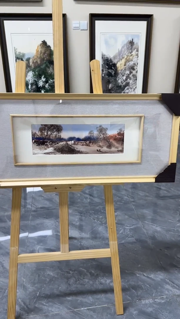 国画y天津人美-王彦鹏国画0.5平尺带框