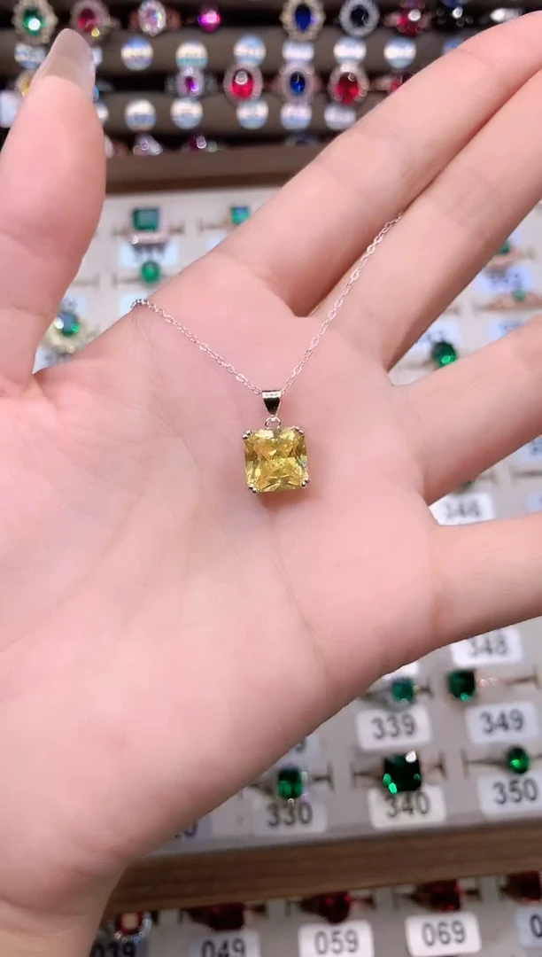 银S925镶嵌颈饰水晶10白
