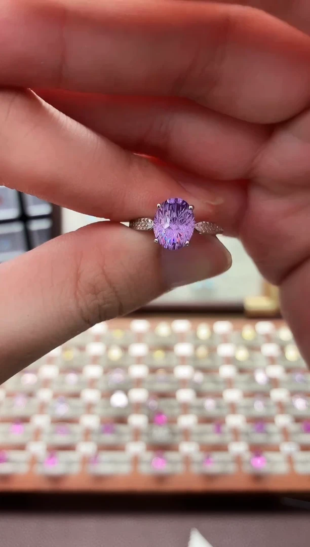 银S925镶嵌戒指紫晶11111