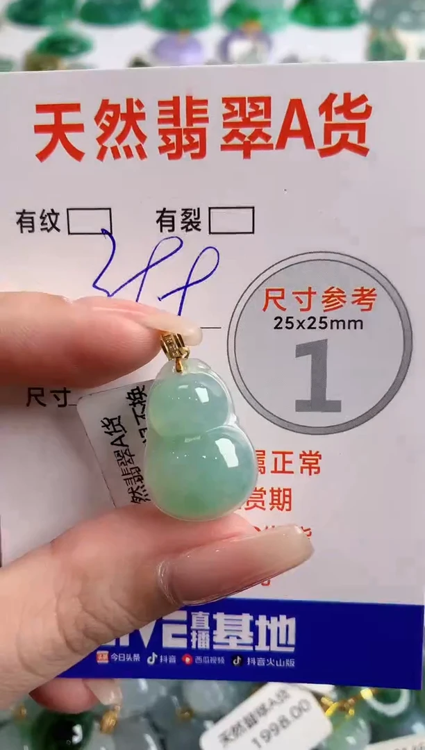 翡翠18K金镶嵌颈饰0547782394