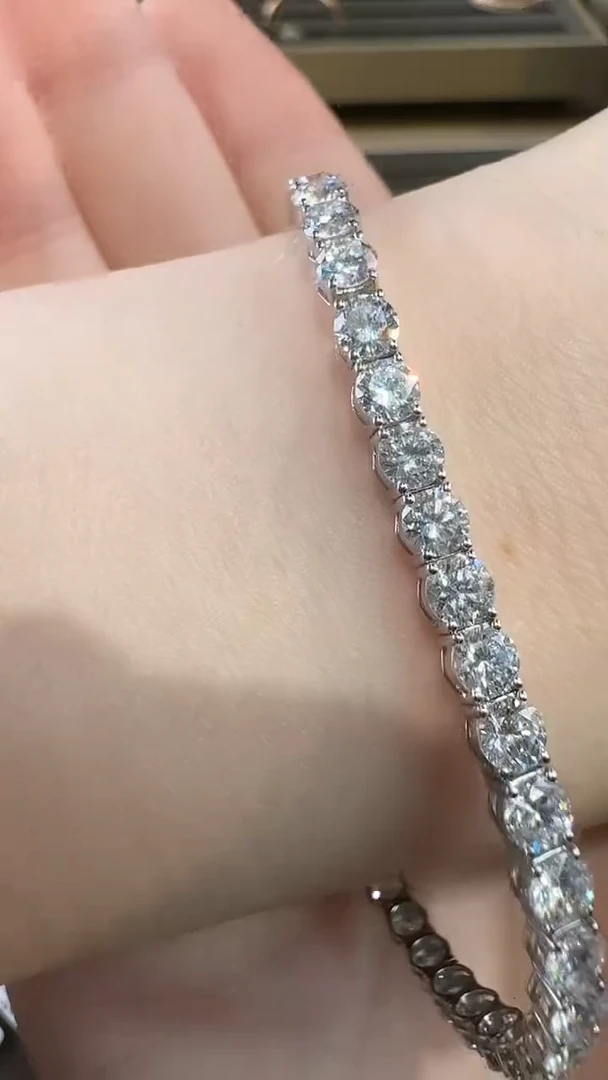 【闪购商品】钻石手链18K金镶嵌单颗20分四爪手链  17#