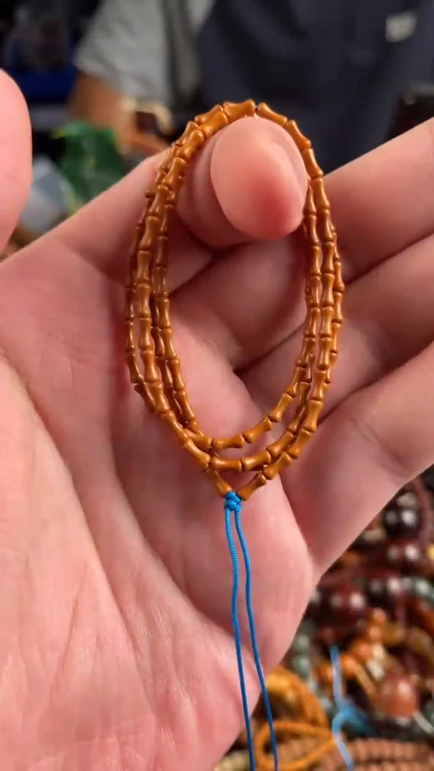 橄榄核手串王胖子文玩工作室核壁竹节108