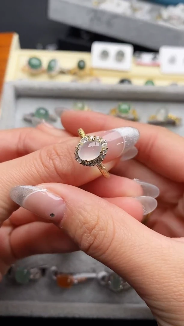 【闪购商品】翡翠戒指银S925镶嵌88888888+2