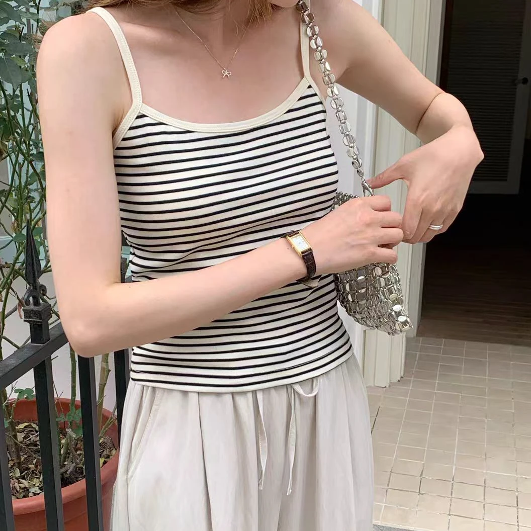 条纹吊带背心女夏季新款吊带上衣