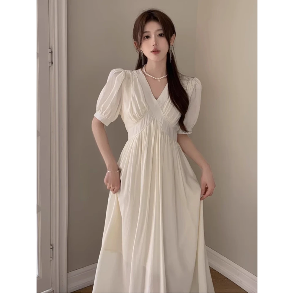 【酥酥】 2025夏季显瘦气质法式孕妇连衣裙高级感赫本风孕妇裙子