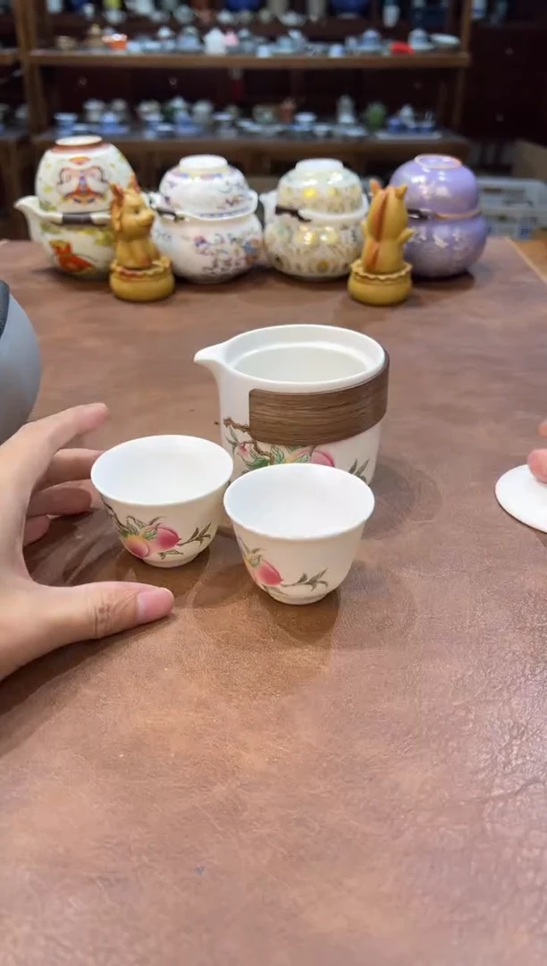 真的很便宜超好看会开片的旅行茶具